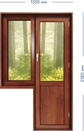 Деревянный балконный блок