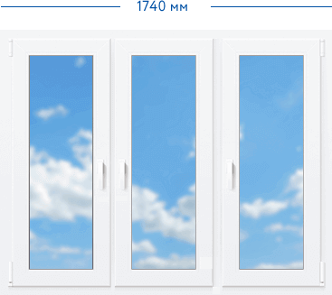 Трехстворчатое окно